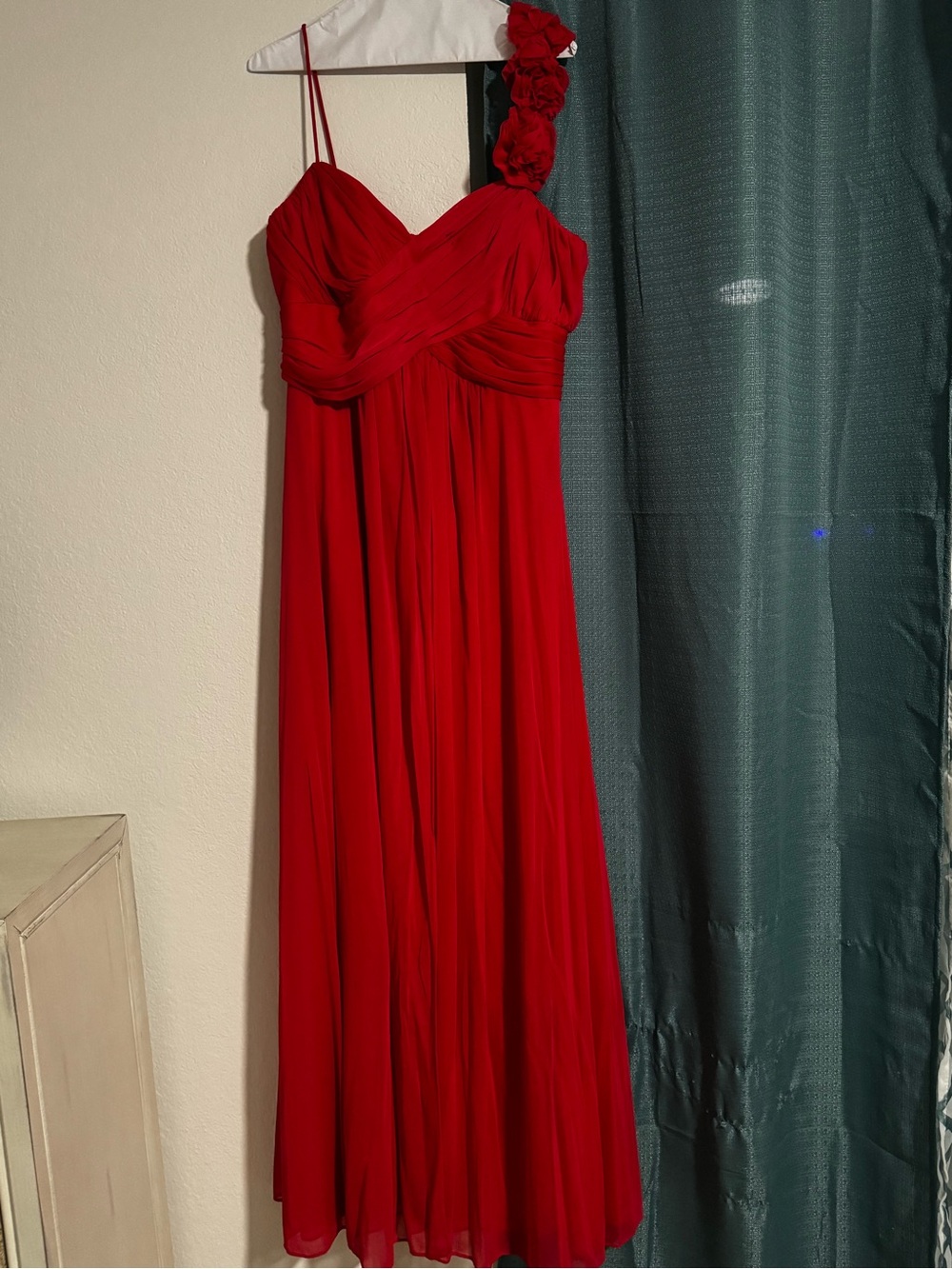 Hot Pink Chiffon Evening Dress
